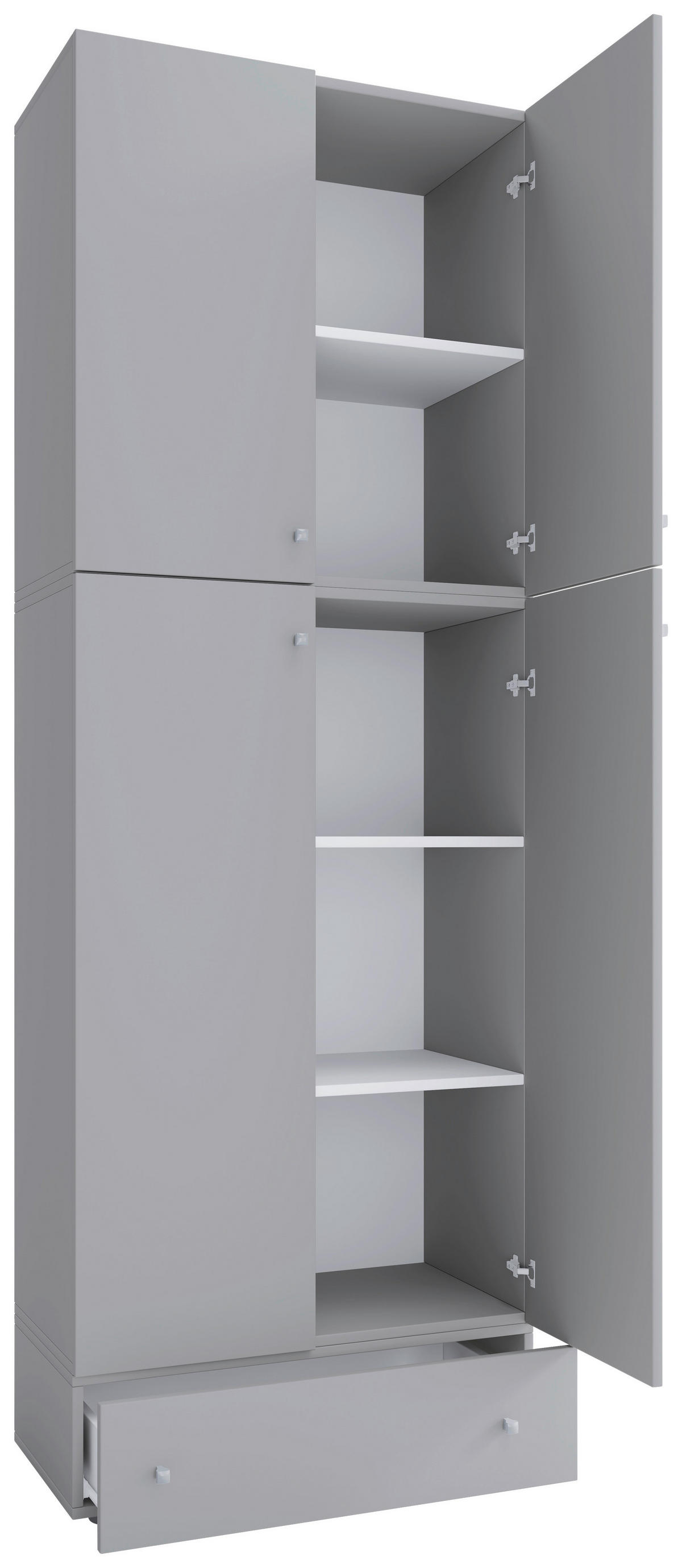 Kleiderschrank Lona grau B/H/T: ca. 70x200x39 cm Lona - grau (70,00/200,00/39,00cm) - VCM Möbel