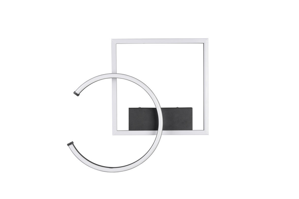 Reality Deckenleuchte R62162432 Pivot mattschwarz Metall B/H/T: ca. 42x7x54 cm Pivot - mattschwarz (42,00/7,00/54,00cm) - Reality