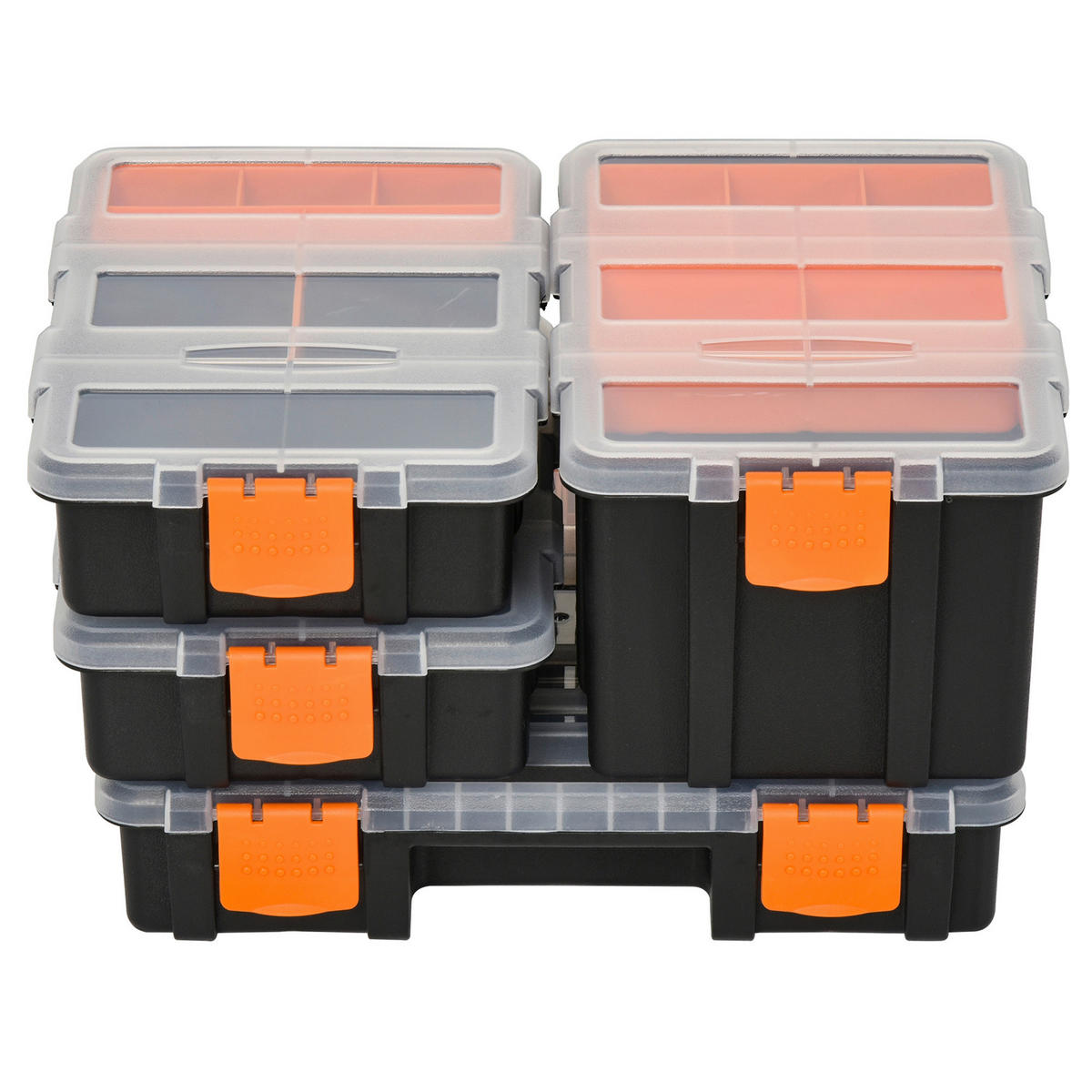 B/H/L: ca. 22,5x28,7x5,5 cm Werkzeugkasten - orange/schwarz (5,50/22,50/28,70cm) - DURHAND