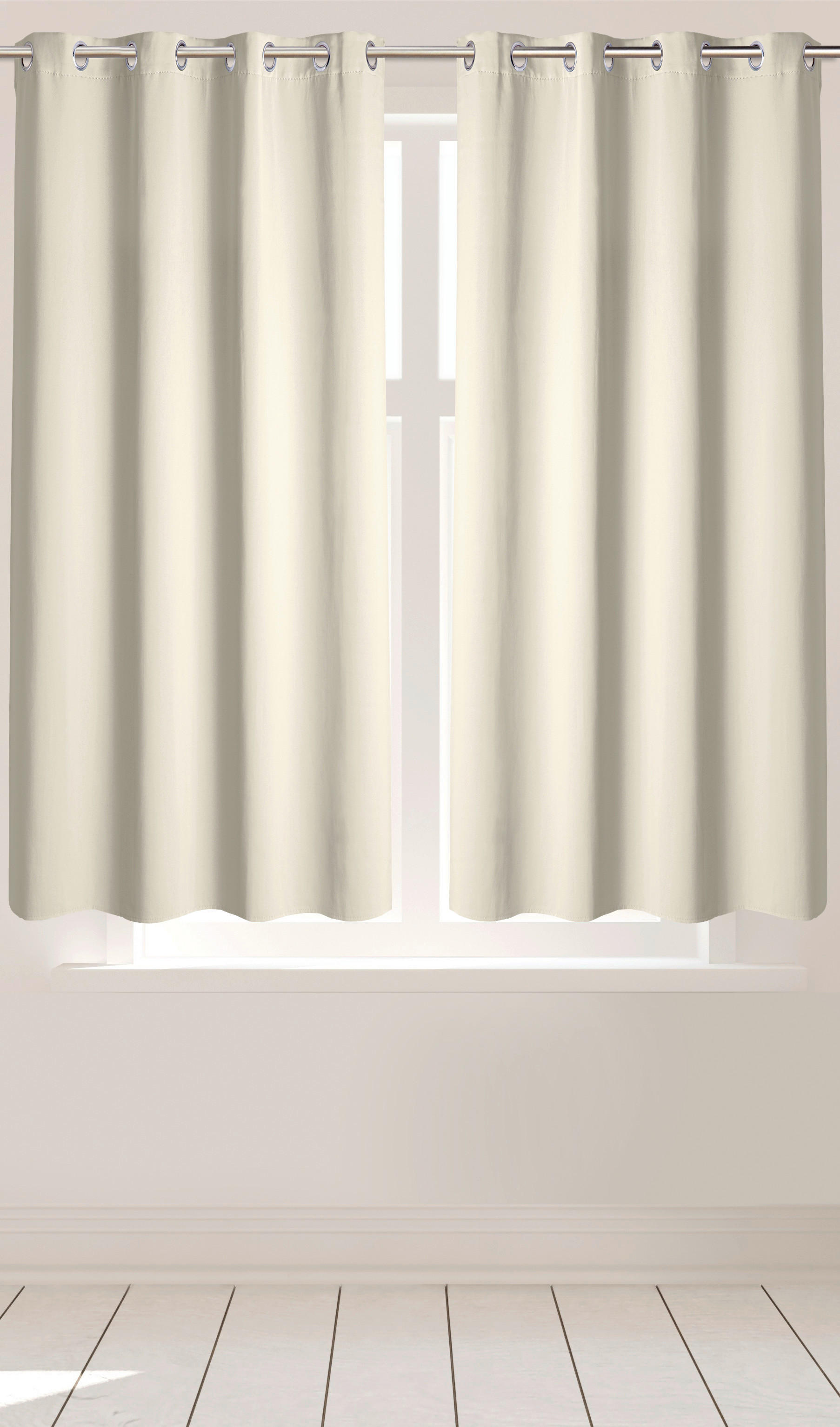 Ösenvorhang Verona wollweiß B/L: ca. 140x175 cm Verona - wollweiß (140,00/175,00cm)