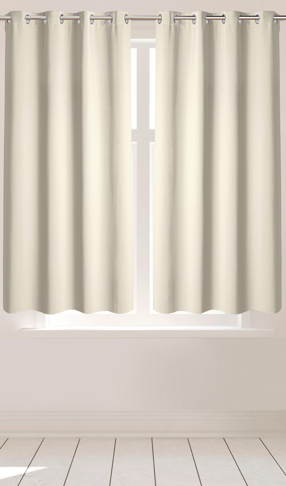 Ösenvorhang Verona wollweiß B/L: ca. 140x175 cm Verona - wollweiß (140,00/175,00cm)