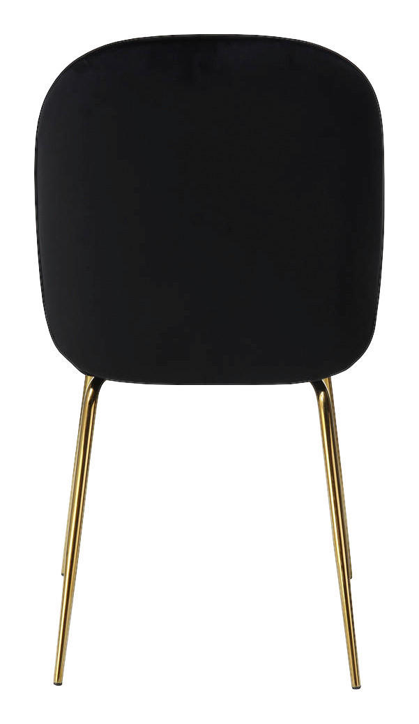 Stuhl Charlize 100 2er schwarz Microfaser B/H/T: ca. 48x87x59 cm Charlize 100 2er - messing/schwarz (48,00/87,00/59,00cm) - 360 Living