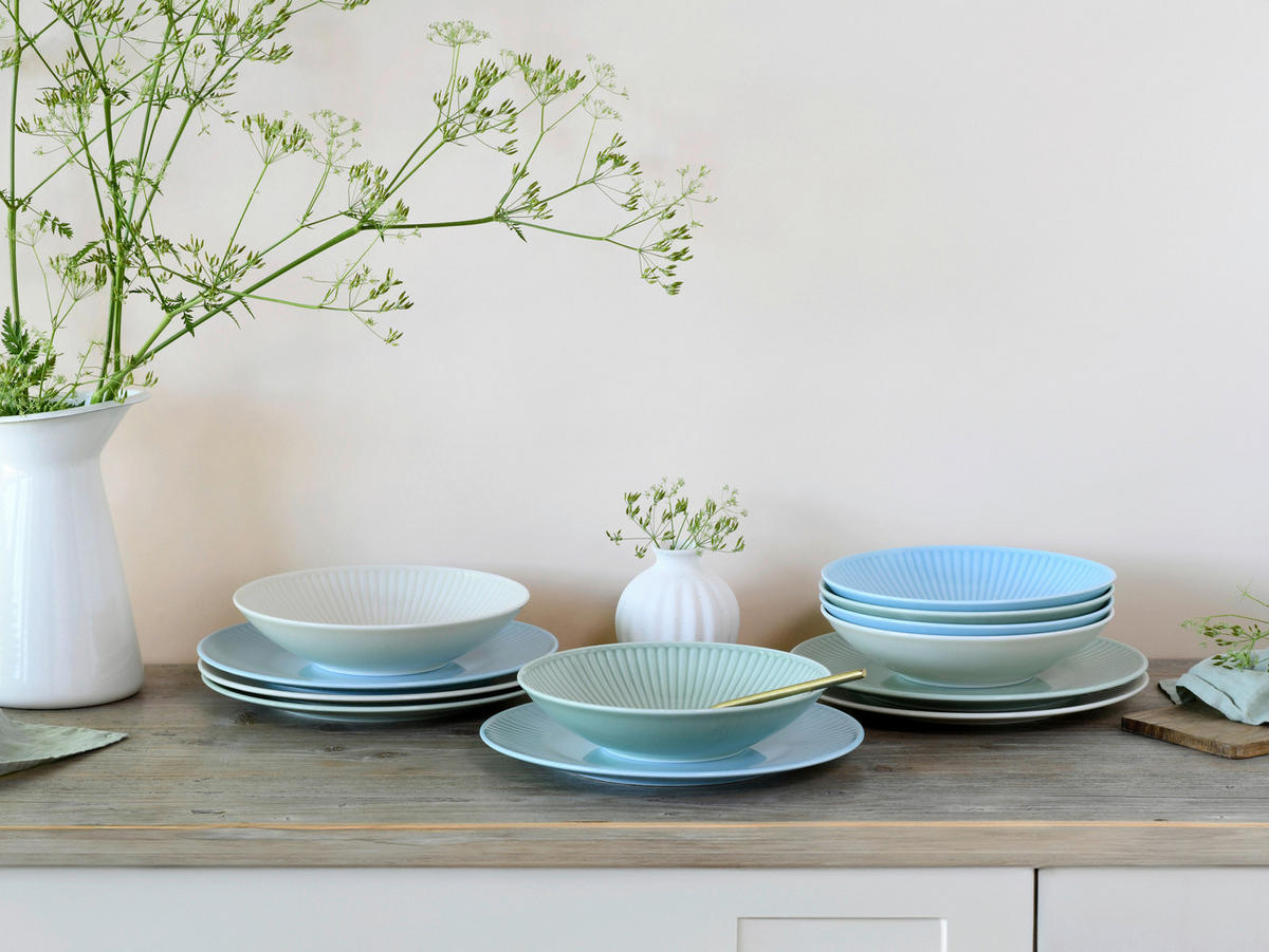 CreaTable Tafelservice Valencia bunt Porzellan 12 tlg. Valencia - bunt - CreaTable