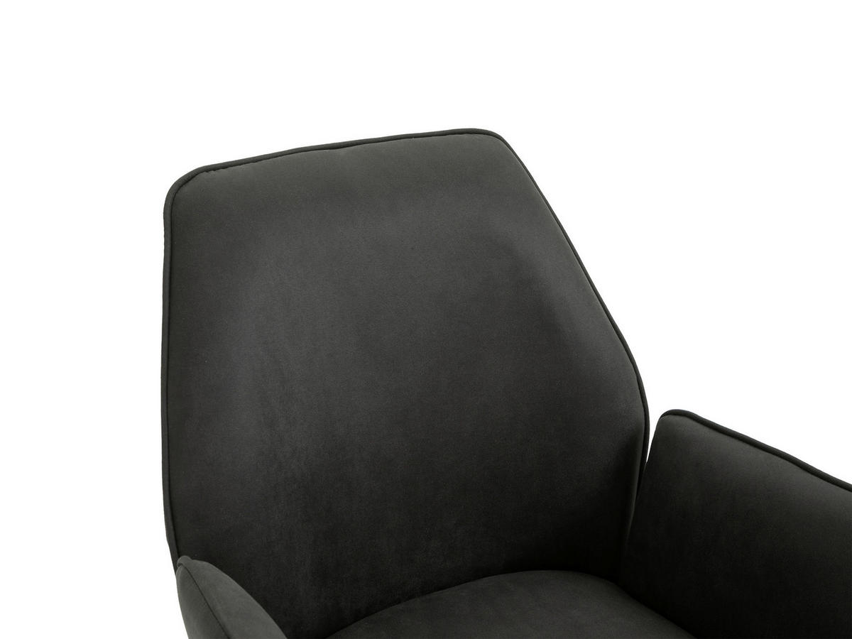 Stuhl BLAIR 2er-Set anthrazit Vintage schwarz Stoff Metall B/H/T: ca. 57x89x61 cm BLAIR 2er-Set - schwarz/anthrazit (57,00/89,00/61,00cm) - byLIVING