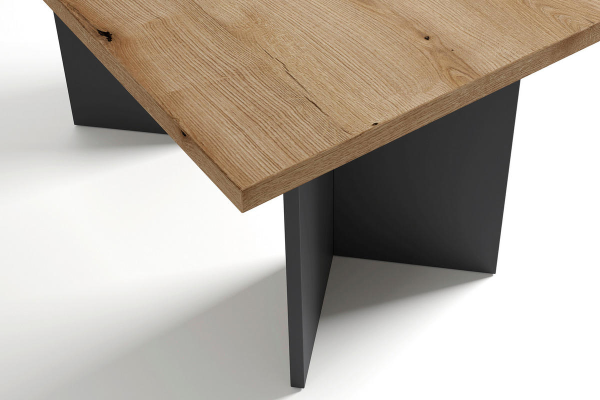 Tisch MARTEN Eiche anthrazit B/H/T: ca. 138x75,5x90 cm MARTEN - Eiche/anthrazit (138,00/75,50/90,00cm) - byLIVING