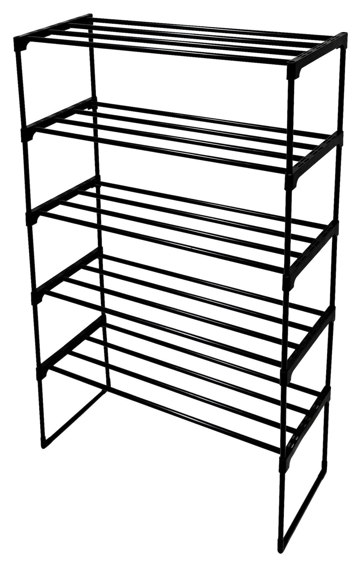 Schuhregal Tina schwarz B/H/T: ca. 67x102x29 cm Tina - schwarz (67,00/102,00/29,00cm) - HÖLSCHER