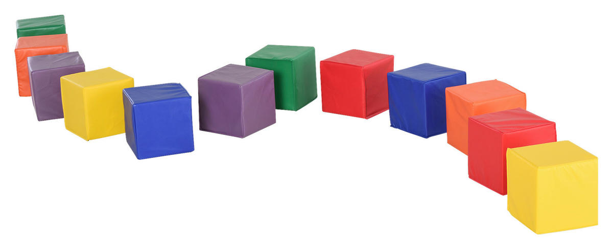HOMCOM Schaumstoffblöcke B/H/T: ca. 20x20x20 cm Schaumstoffblöcke_12tlg. - bunt (20,00/20,00/20,00cm) - HOMCOM