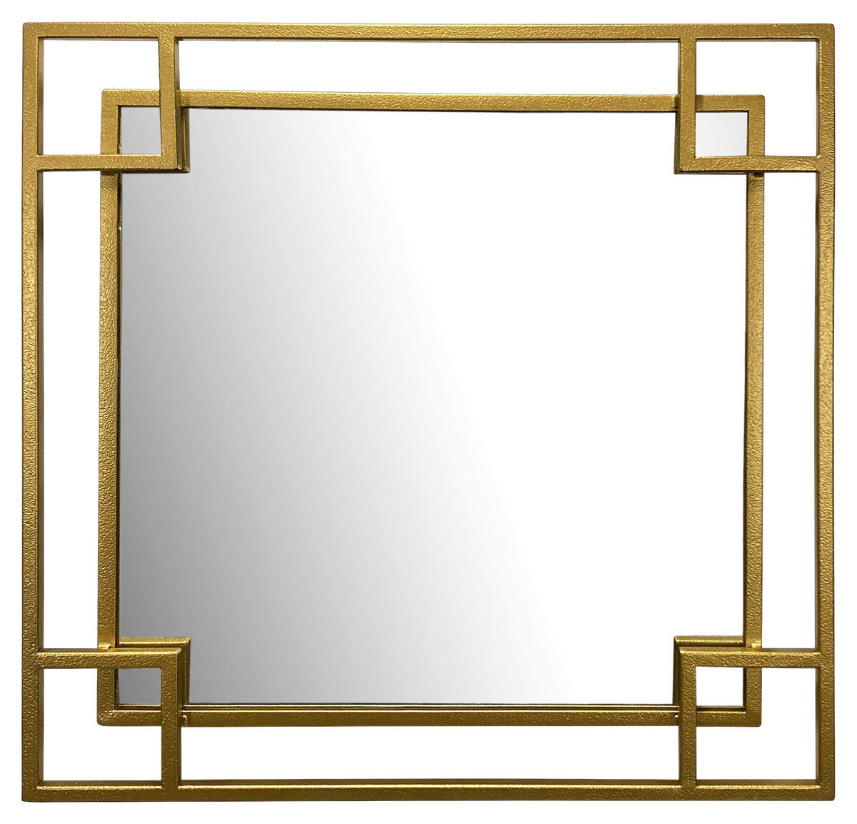 Wandspiegel gold Metall B/H/T: ca. 60x60x3 cm Wandspiegel - gold (60,00/60,00/3,00cm) - Wohnling