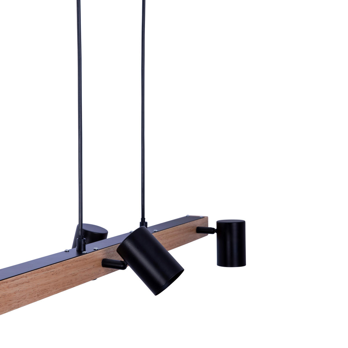 Näve Leuchten Pendelleuchte 7094522 schwarz Holz Metall B/H/T: ca. 24x120x80 cm GU10 4 Brennstellen Frida - schwarz (24,00/120,00/80,00cm) - Näve Leuchten