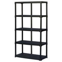 ArtPlast Kunststoffregal schwarz Kunststoff B/H/T: ca. 100x176x40 cm Kunststoffregal T100/5 - schwarz (100,00/176,00/40,00cm) - Artplast