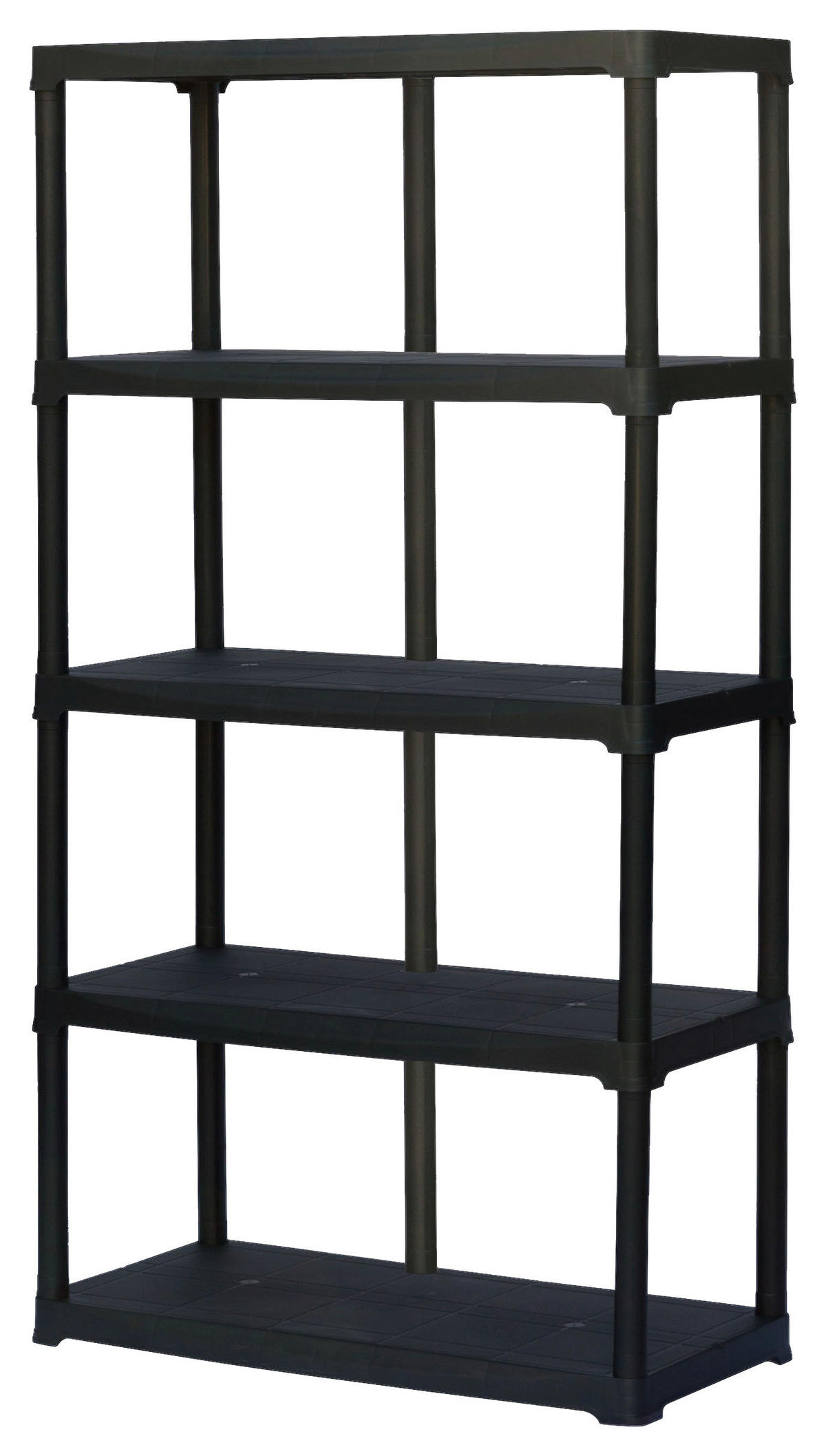 ArtPlast Kunststoffregal schwarz Kunststoff B/H/T: ca. 100x176x40 cm Kunststoffregal T100/5 - schwarz (100,00/176,00/40,00cm) - Artplast
