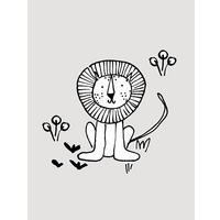 Komar Poster Scribble Lion Löwe B/L: ca. 30x40 cm Scribble Lion - (30,00/40,00cm) - Komar