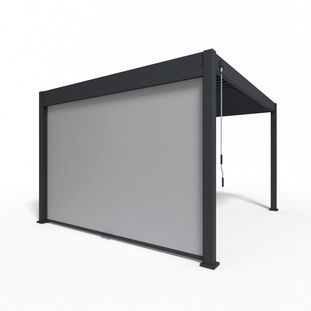 Thumbnail - PergoLine Sonnenrollo für Pergola Trumpf + Superior anthrazit PVC H/L: ca. 235x360 cm