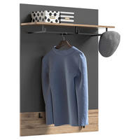 Garderobenpaneel Mason Nox Oak Nachbildung dunkelgrau B/H/T: ca. 90x117x25 cm Mason - dunkelgrau (90,00/117,00/25,00cm)