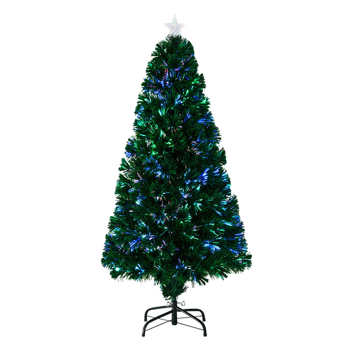 HOMCOM Weihnachtsbaum grün Metall H/D: ca. 150x60 cm Weihnachtsbaum_grün - grün (60,00/150,00cm) - HOMCOM