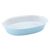 CreaTable Auflaufform Classic PASTELL Kitchen hellblau Steinzeug B/H/L: ca. 33,5x5x19 cm Classic PASTELL Kitchen - hellblau (19,00/33,50/5,00cm) - CreaTable