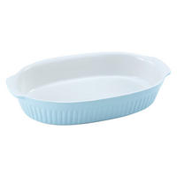 CreaTable Auflaufform Classic PASTELL Kitchen hellblau Steinzeug B/H/L: ca. 33,5x5x19 cm Classic PASTELL Kitchen - hellblau (19,00/33,50/5,00cm) - CreaTable