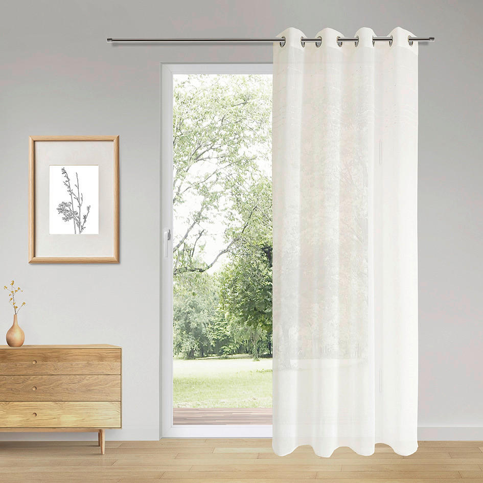 Thumbnail - Ösenvorhang Heidelberg offwhite B/L: ca. 140x245 cm