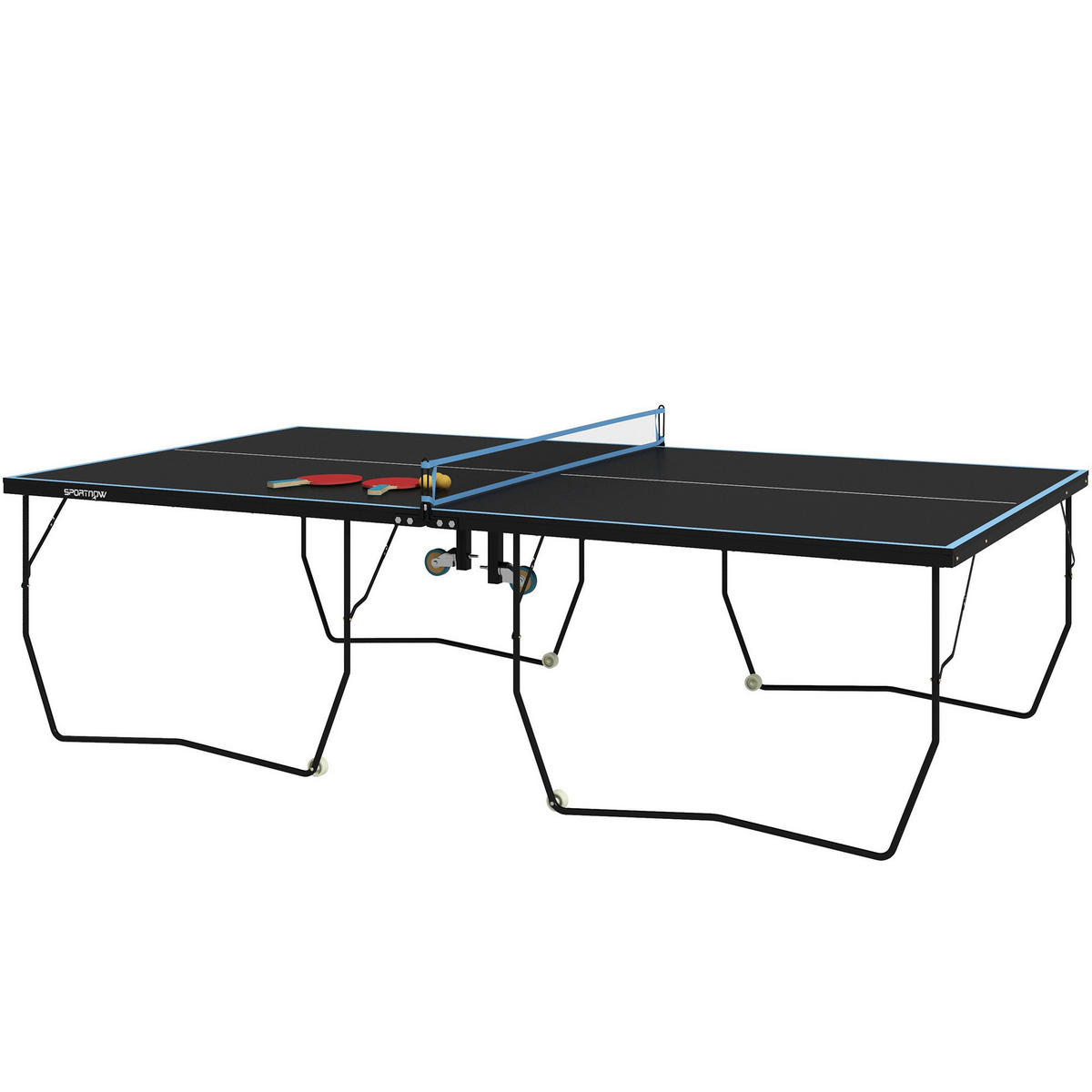 SPORTNOW Tischtennisplatte schwarz Stahl B/H/L: ca. 152,5x76x274 cm Tischtennisplatte - schwarz (274,00/152,50/76,00cm) - SPORTNOW