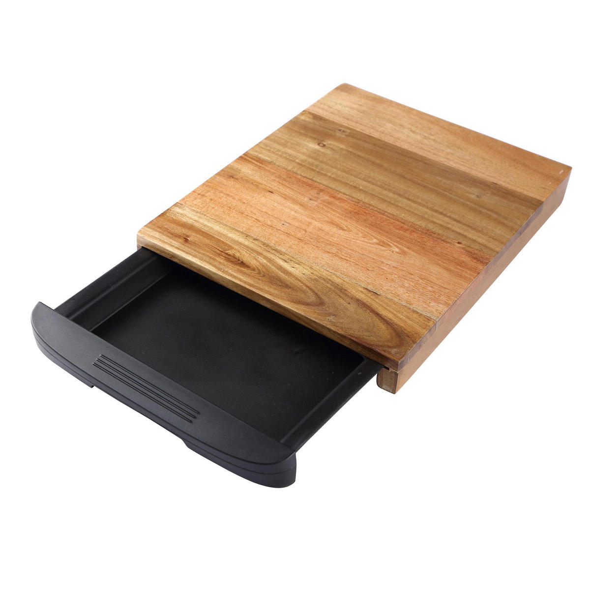 BERGNER Schneidbrettset Natural natur Akazie Holz Natural - natur/schwarz - BERGNER
