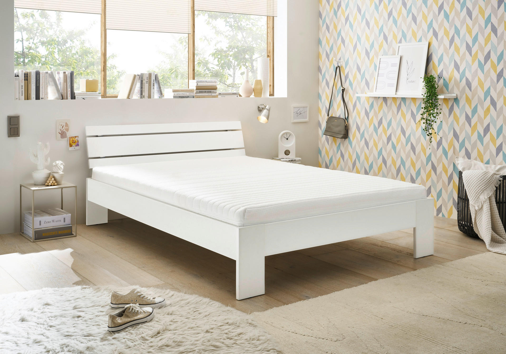 Futonbett Brest weiß Liegefläche B/L: ca. 100x200 cm Brest - weiß (105,00/73,00/213,00cm)