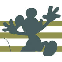 Komar Poster Mickey Shadow Disney B/L: ca. 40x50 cm Mickey Shadow - (40,00/50,00cm) - Komar