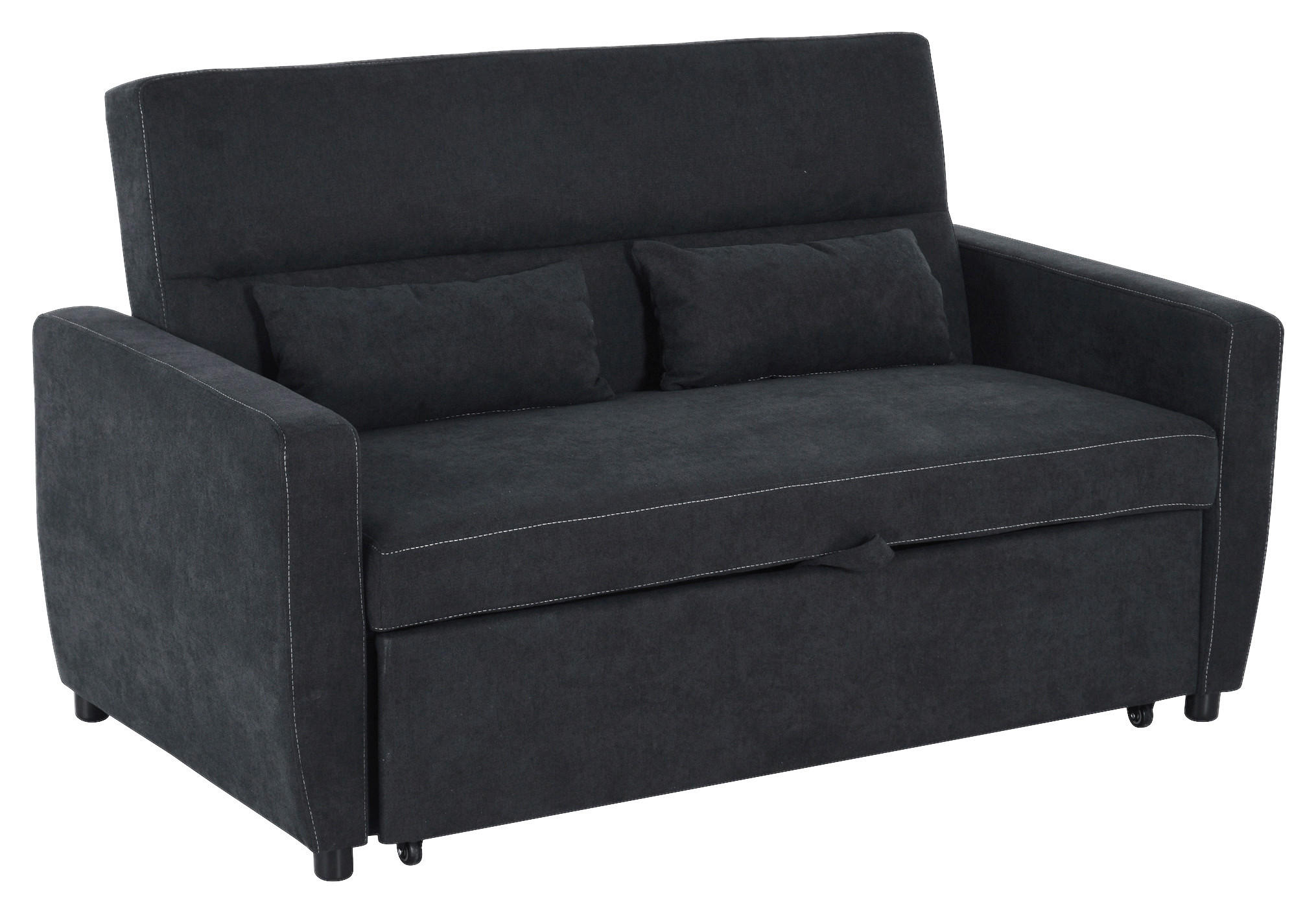 Schlafsofa 833-834 schwarz B/H/T: ca. 148x89x82 cm 833-834 - schwarz (148,00/89,00/82,00cm) - HOMCOM