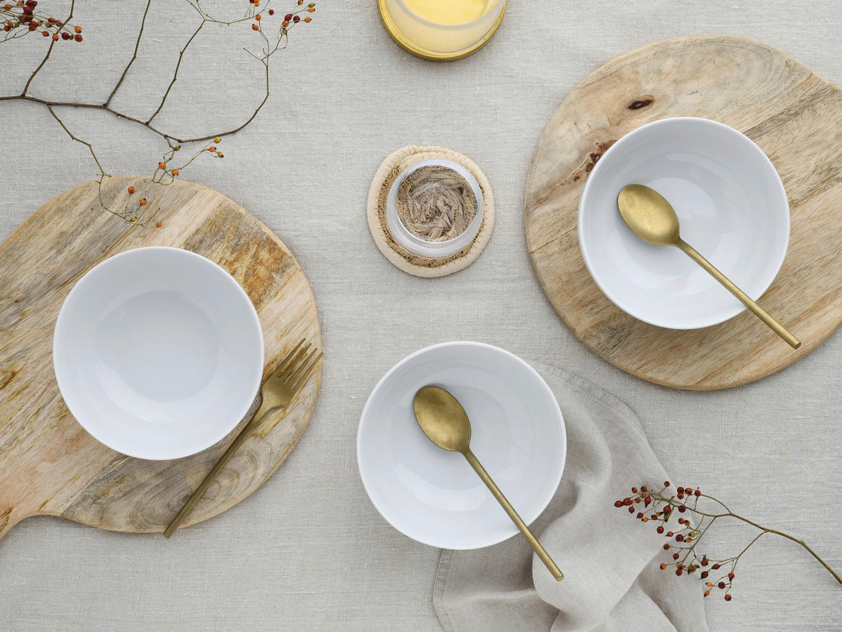 CreaTable Schüssel-Set Allround Weiss weiß Porzellan Allround Weiss - weiß - CreaTable