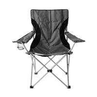 VCM Campingstuhl grau Stahlrohr B/H/L: ca. 47x47x90 cm Campingstuhl_Faltstuhl - schwarz/grau (90,00/47,00/47,00cm) - VCM