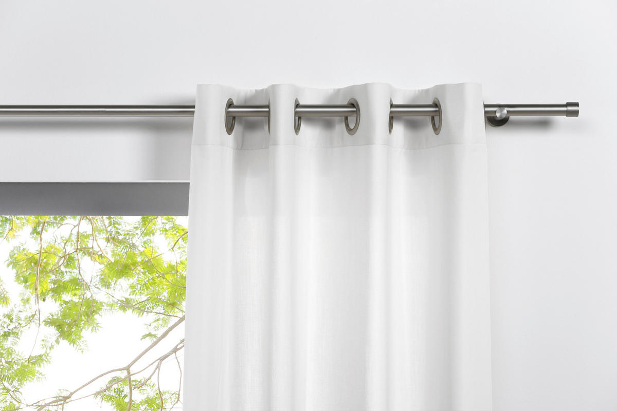 Ösenvorhang 2er Pack Mood weiß B/L: ca. 135x245 cm Mood - weiß (135,00/245,00cm)