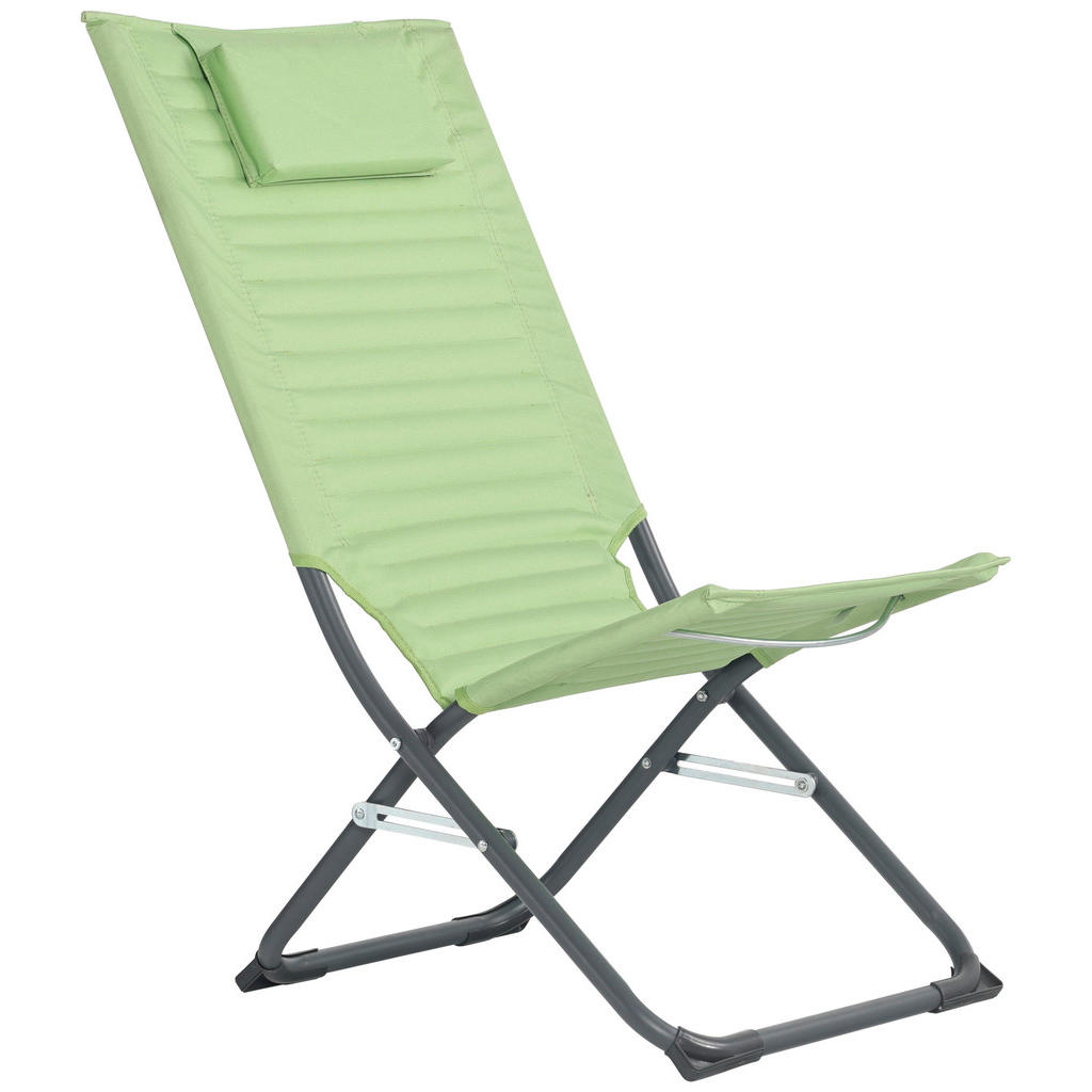 Thumbnail - POCOline Campingstuhl dunkelgrau Stahlrohr B/H/L: ca. 70x86x48 cm