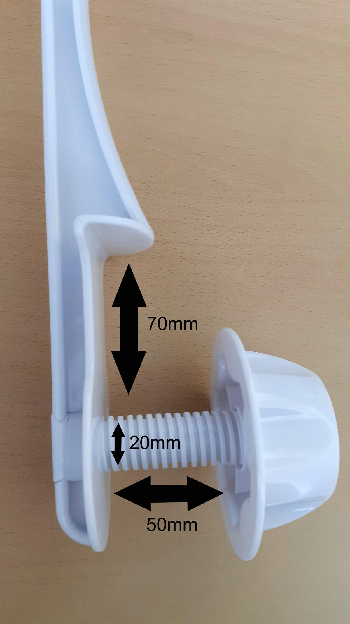 Niermann Mobilehalter zum Schrauben B/H/L: ca. 11x6x35 cm zum Schrauben - weiß (35,00/11,00/6,00cm) - Niermann