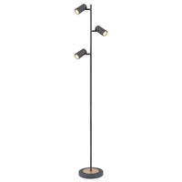GLOBO Stehleuchte Graphit Metall B/H/T: ca. 23x154x25 cm GU10 3 Brennstellen ROBBY - Graphit (23,00/154,00/25,00cm) - GLOBO