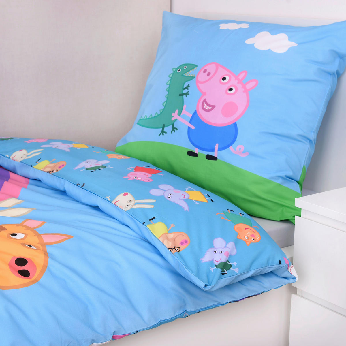 Baumwoll Wende Bettwäsche Peppa Pig Renforce Multi Baumwolle B/L: ca. 135x200 cm Peppa Pig - Multi (135,00/200,00cm)