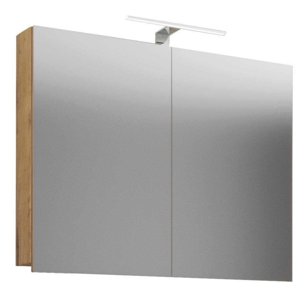 Spiegelschrank Badinos Eiche Honig Nachbildung B/H/T: ca. 80x62x12 cm Badinos - Eiche (80,00/62,00/12,00cm) - VCM Möbel