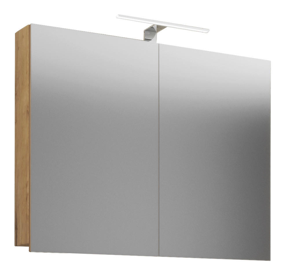 Spiegelschrank Badinos Eiche Honig Nachbildung B/H/T: ca. 80x62x12 cm