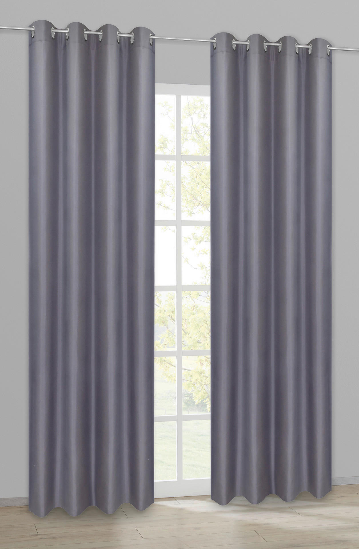 ACUS design collection Ösenvorhang Barnaby grau B/L: ca. 140x235 cm Barnaby - grau (140,00/235,00cm) - ACUS design collection