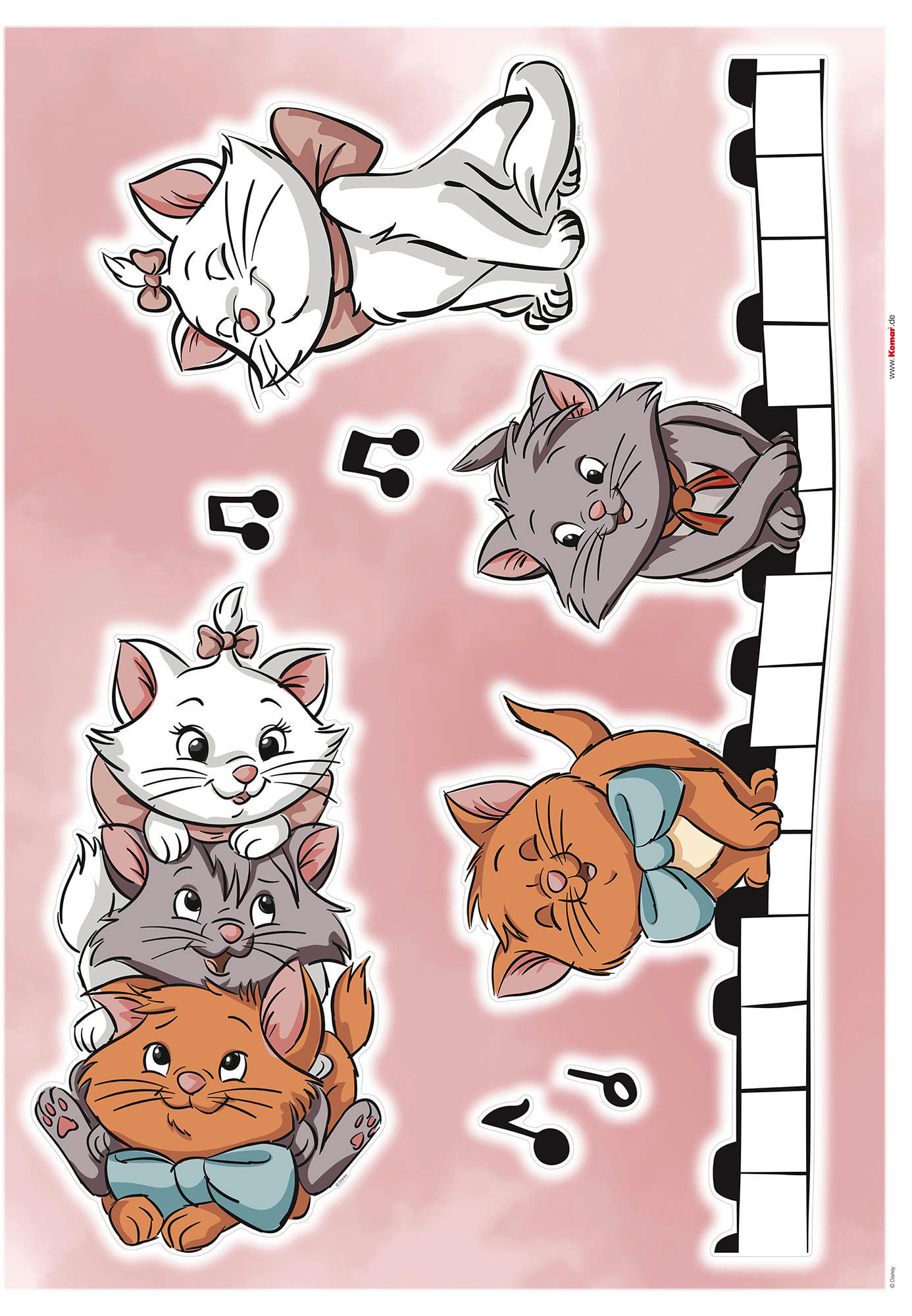 Komar Wandtattoo Aristocats Kittens Disney Aristocats Kittens B/L: ca. 50x70 cm