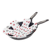 Pfannenschutz weiß Kunststoff B/H/L: ca. 38x0,5x38 cm Pfannenschutz_3erSet - weiß/rot (38,00/38,00/0,50cm)
