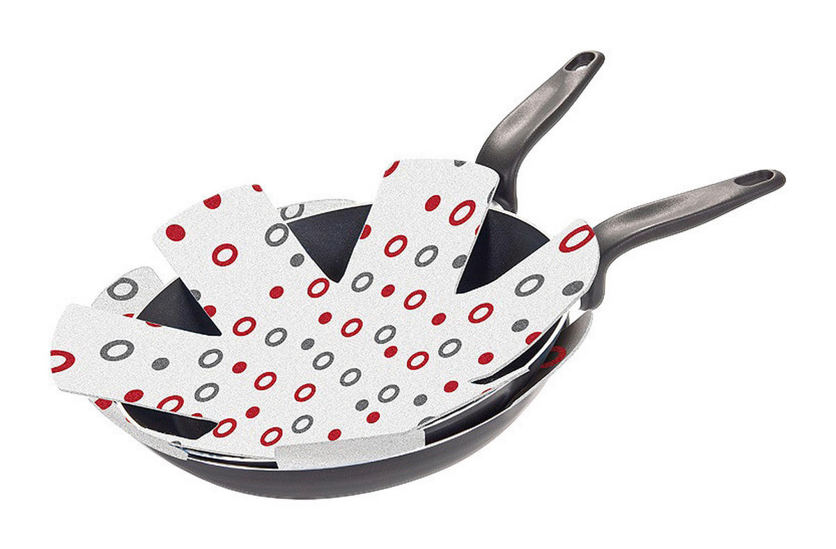 Pfannenschutz weiß Kunststoff B/H/L: ca. 38x0,5x38 cm Pfannenschutz_3erSet - weiß/rot (38,00/38,00/0,50cm)