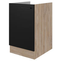 Spülenschrank Capri schwarz matt B/H/T: ca. 50x82x57 cm Capri - schwarz/Oak (50,00/82,00/57,00cm) - Flex-Well