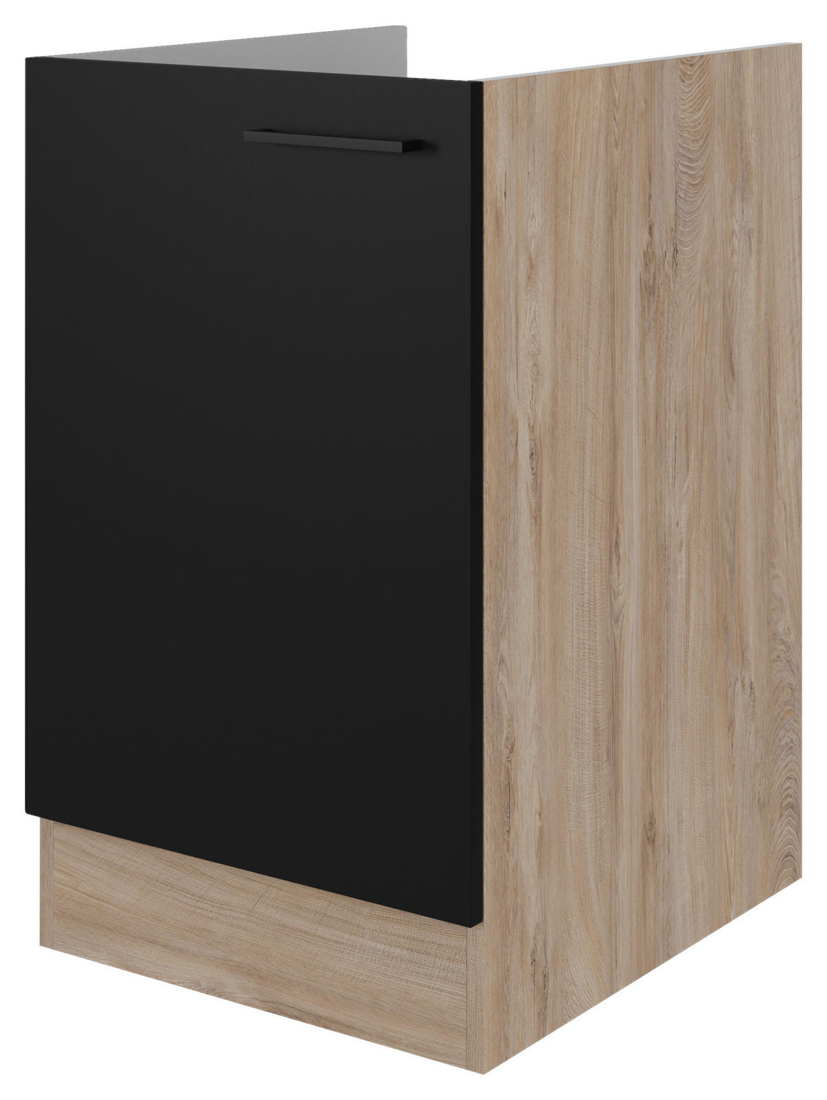 Spülenschrank Capri schwarz matt B/H/T: ca. 50x82x57 cm Capri - schwarz/Oak (50,00/82,00/57,00cm) - Flex-Well
