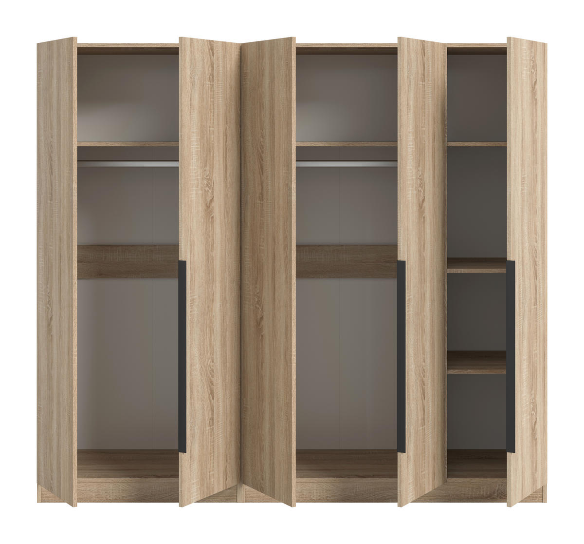 Kleiderschrank KOPENHAGEN Eiche Sonoma Nachbildung B/H/T: ca. 200x181x52 cm KOPENHAGEN - Eiche (200,00/181,00/52,00cm) - xonox.home