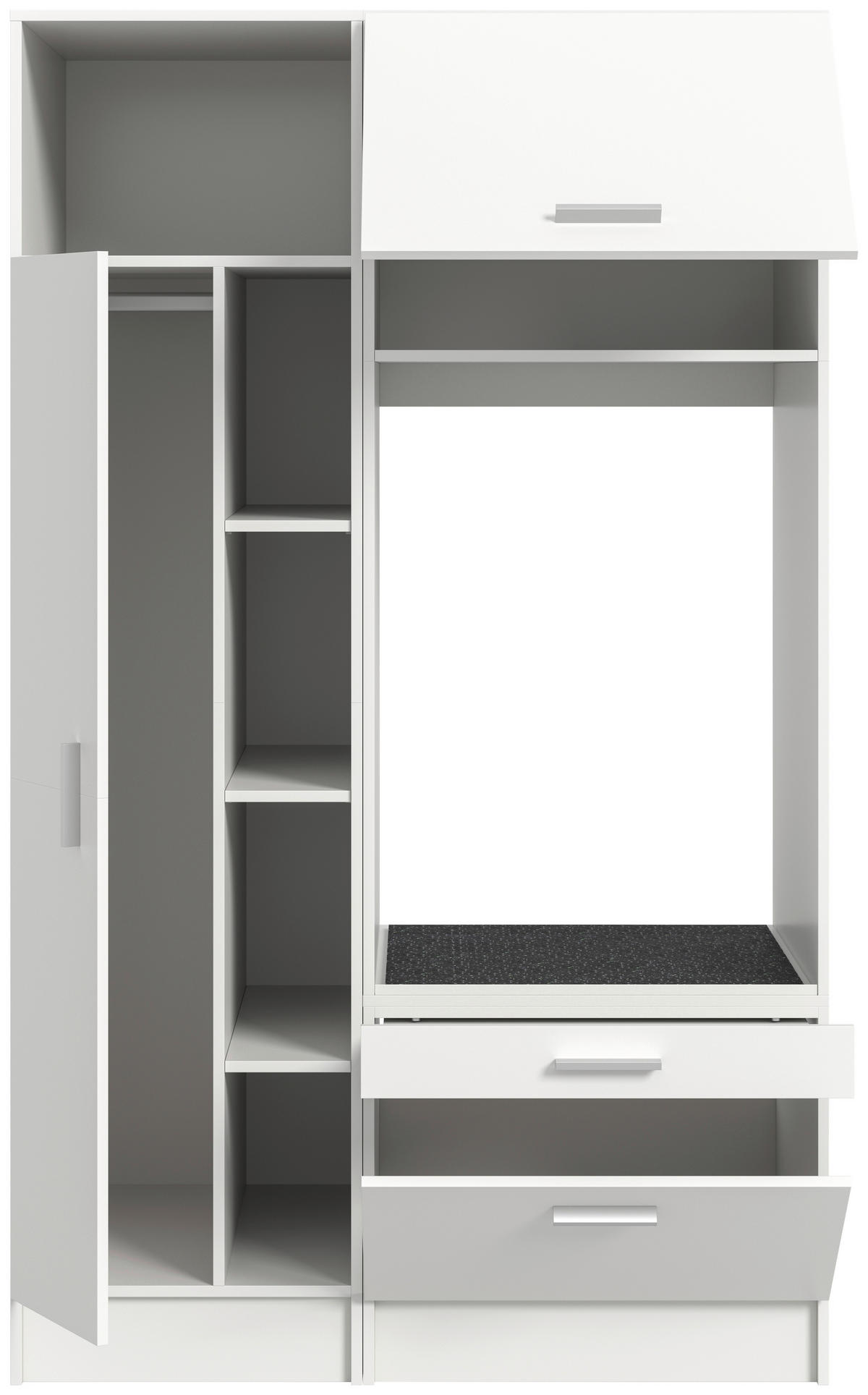 Waschmaschinenumbauschrank Free weiß B/H/T: ca. 116x195x68 cm Free - weiß (116,00/195,00/68,00cm) - xonox.home