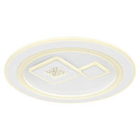 GLOBO Deckenleuchte VALERIA 48455-40R weiß Opal Metall Acryl H/D: ca. 7,4x46,6 cm VALERIA - weiß/Opal (46,60/7,40cm) - GLOBO