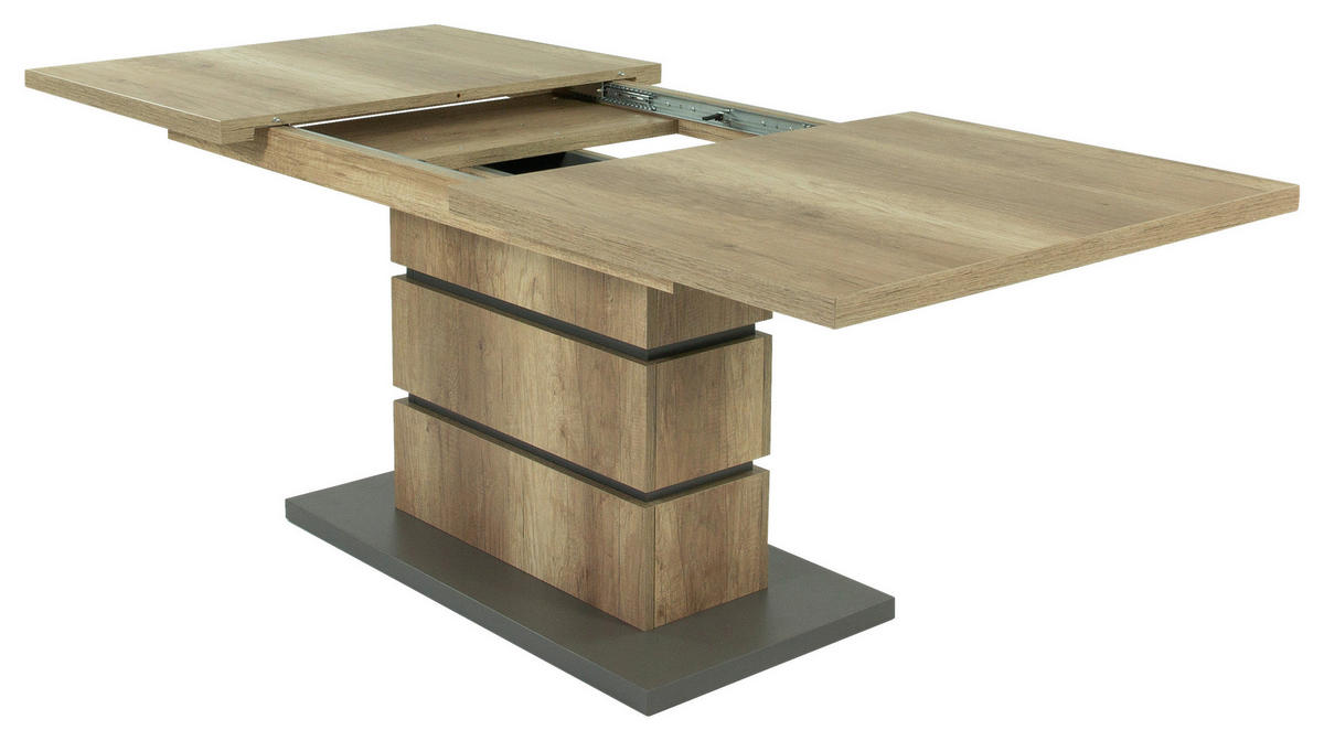 Tisch BEA Eiche Artisan Nachbildung anthrazit B/H/T: ca. 140x75x86 cm BEA - Eiche/anthrazit (140,00/75,00/86,00cm) - byLIVING
