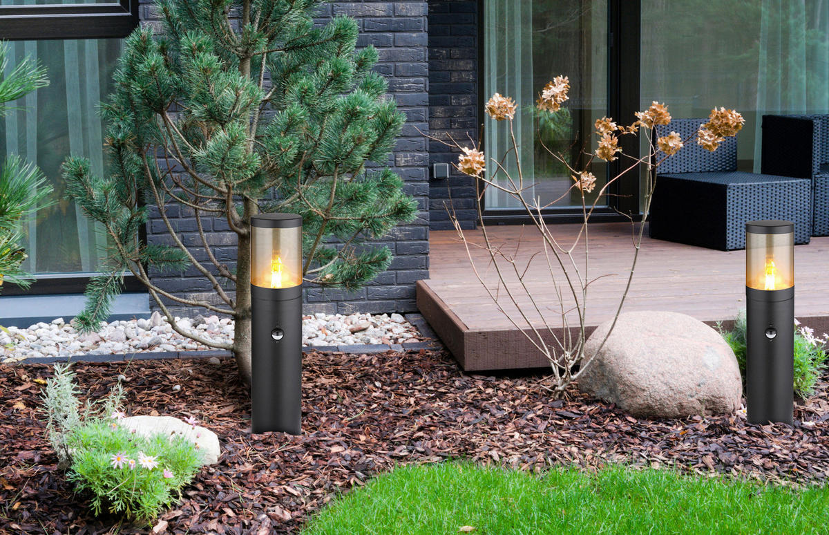 Außenleuchte schwarz H/D: ca. 50x14 cm XELOO - schwarz (14,00/50,00cm) - GLOBO