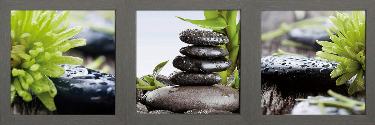 Bönninghoff Gerahmtes Bild Wellness B/L: ca. 23x23 cm Bilderset_Cheb_3tlg. - (23,00/23,00cm) - Bönninghoff