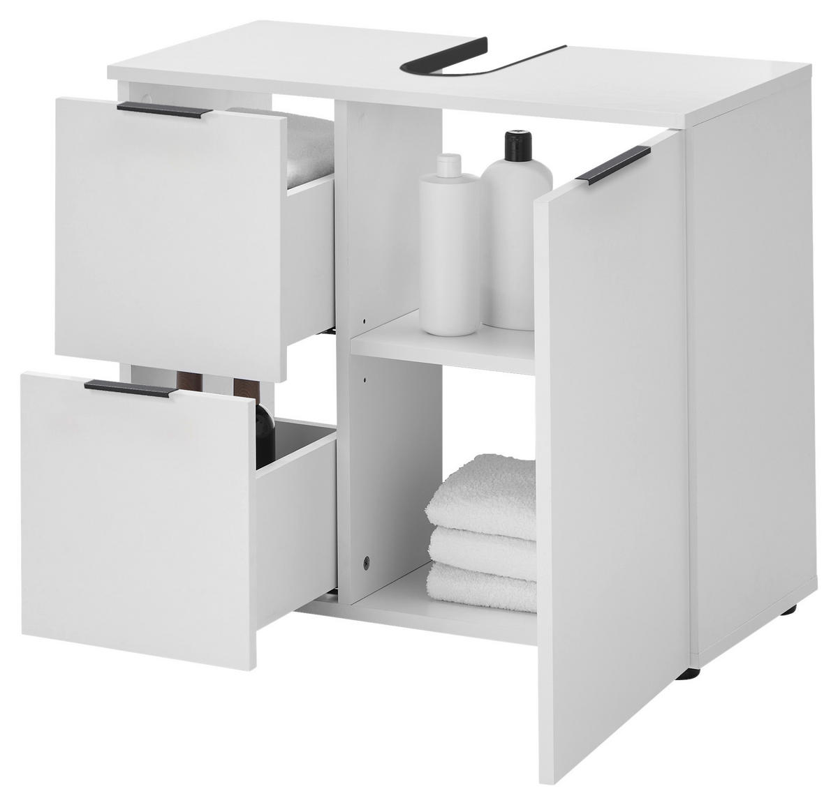 Waschbeckenunterschrank Porto weiß B/H/T: ca. 70x60x35 cm Porto - weiß (70,00/60,00/35,00cm)