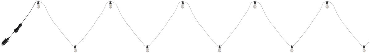 GLOBO LED-Lichterkette VERA schwarz B/H/T: ca. 4,5x10,5x1050 cm VERA - schwarz/transparent (4,50/10,50/1050,00cm) - GLOBO